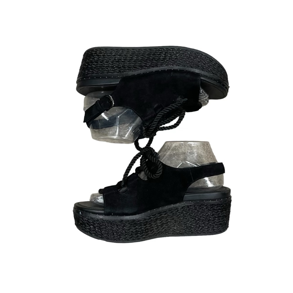 Fitflop Black Rope-Accent Platform Wedges - Picture 11 of 12